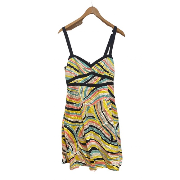 Nanette Lepore Multi Color Open Back A Line Summer MIDI Dress - Picture 2 of 12